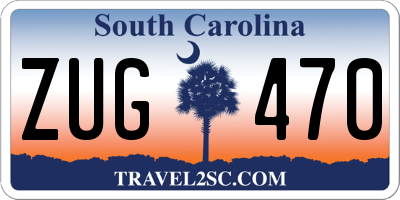 SC license plate ZUG470