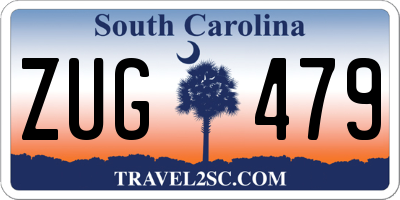 SC license plate ZUG479