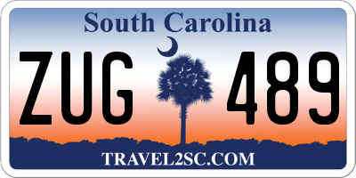 SC license plate ZUG489