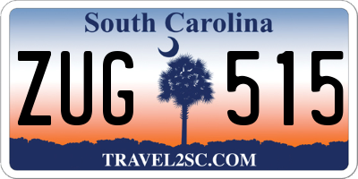SC license plate ZUG515