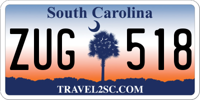 SC license plate ZUG518
