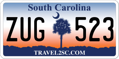 SC license plate ZUG523