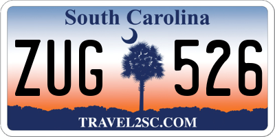 SC license plate ZUG526
