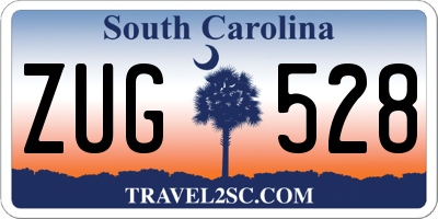 SC license plate ZUG528