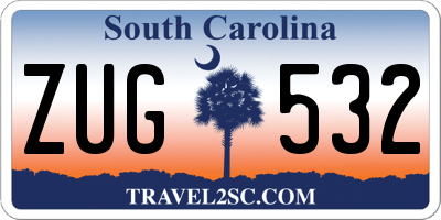SC license plate ZUG532