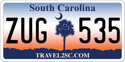SC license plate ZUG535