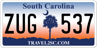 SC license plate ZUG537