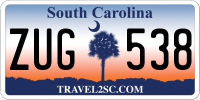 SC license plate ZUG538