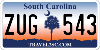 SC license plate ZUG543