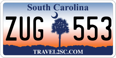SC license plate ZUG553
