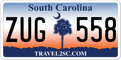 SC license plate ZUG558