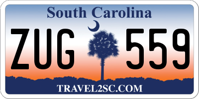SC license plate ZUG559