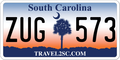 SC license plate ZUG573
