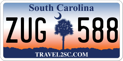 SC license plate ZUG588