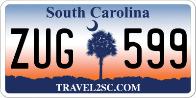 SC license plate ZUG599