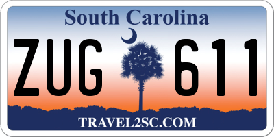 SC license plate ZUG611