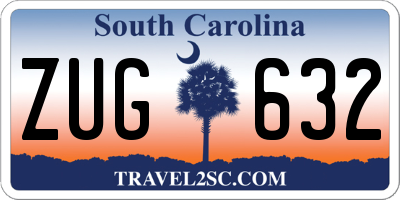 SC license plate ZUG632