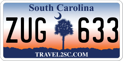 SC license plate ZUG633
