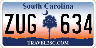 SC license plate ZUG634