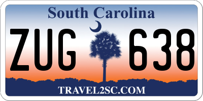 SC license plate ZUG638