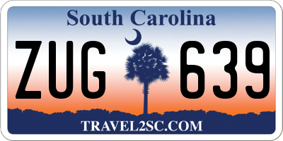 SC license plate ZUG639