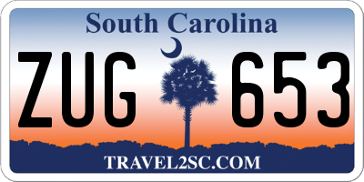 SC license plate ZUG653