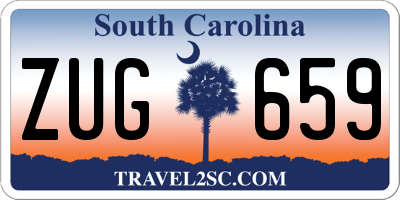 SC license plate ZUG659