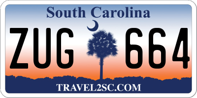 SC license plate ZUG664
