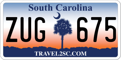 SC license plate ZUG675