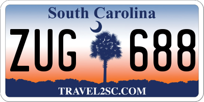 SC license plate ZUG688