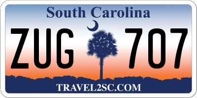 SC license plate ZUG707