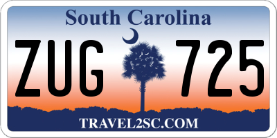 SC license plate ZUG725