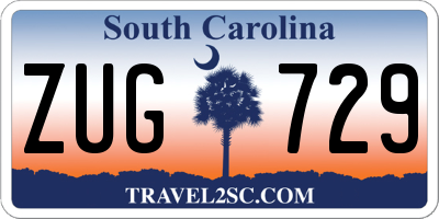 SC license plate ZUG729