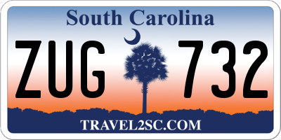 SC license plate ZUG732