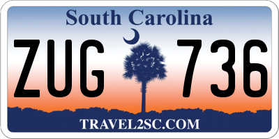 SC license plate ZUG736