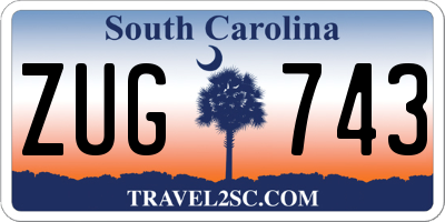 SC license plate ZUG743