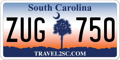 SC license plate ZUG750