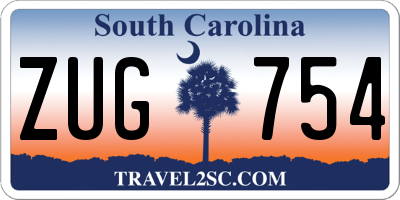 SC license plate ZUG754