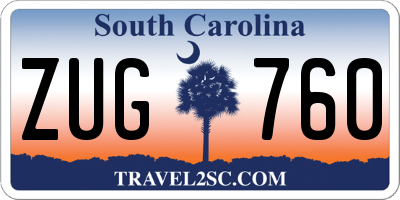 SC license plate ZUG760