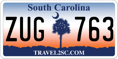 SC license plate ZUG763