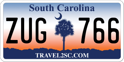 SC license plate ZUG766