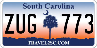 SC license plate ZUG773