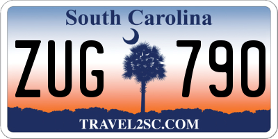 SC license plate ZUG790