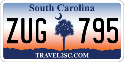 SC license plate ZUG795