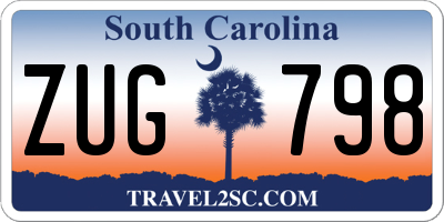 SC license plate ZUG798