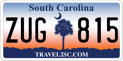 SC license plate ZUG815