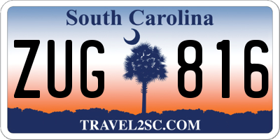 SC license plate ZUG816