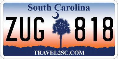 SC license plate ZUG818