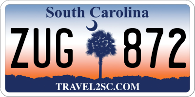 SC license plate ZUG872