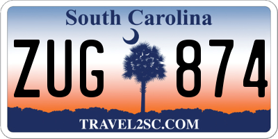 SC license plate ZUG874